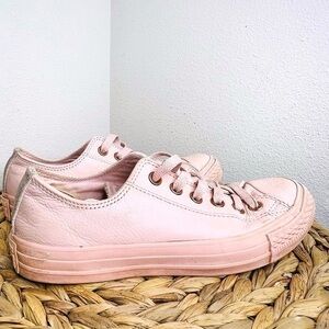 Converse Shoes Antique Rose All Leather Pink Low Tops Sneakers